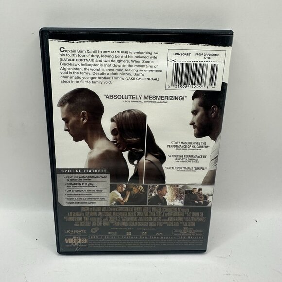 Brothers DVD Movie LionsGate Drama Rated R Widescreen NTSC Tobey Maguire - Picture 6 of 6